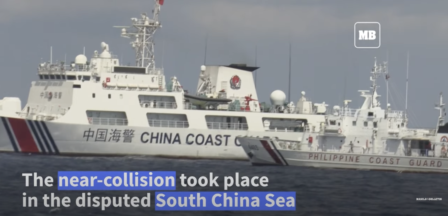 Tàu Trung Quốc chận không cho tàu cảnh sát biển Phi Luật Tân vào bãi cạn Subi, xém đụng nhau